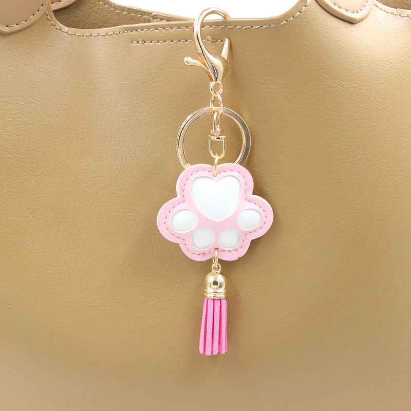 Wholesale PU Tassel Dog Claw KeyChain